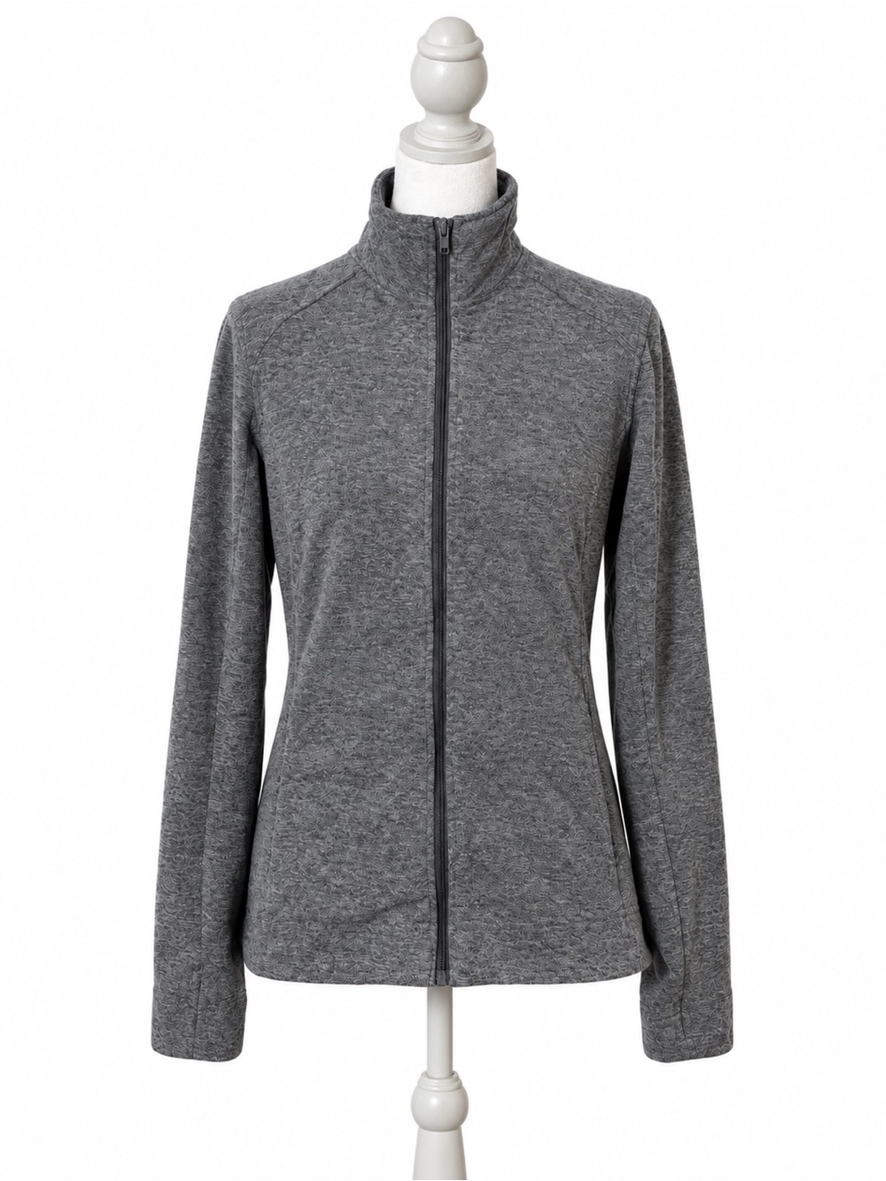 Duluth Trading Co Gray Fleece Full Zip Jacket Size S